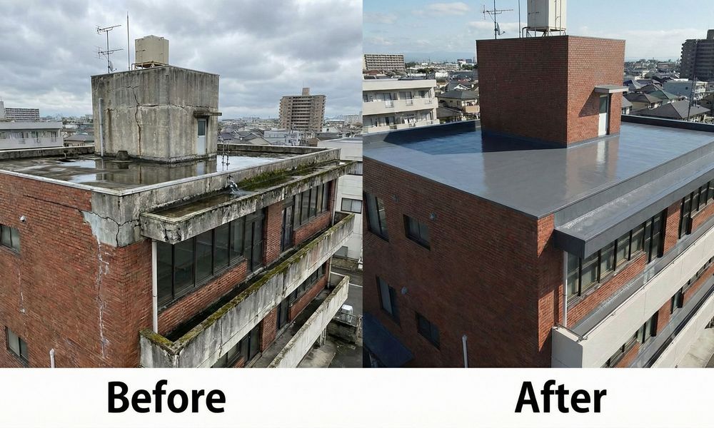 ビルに防水工事